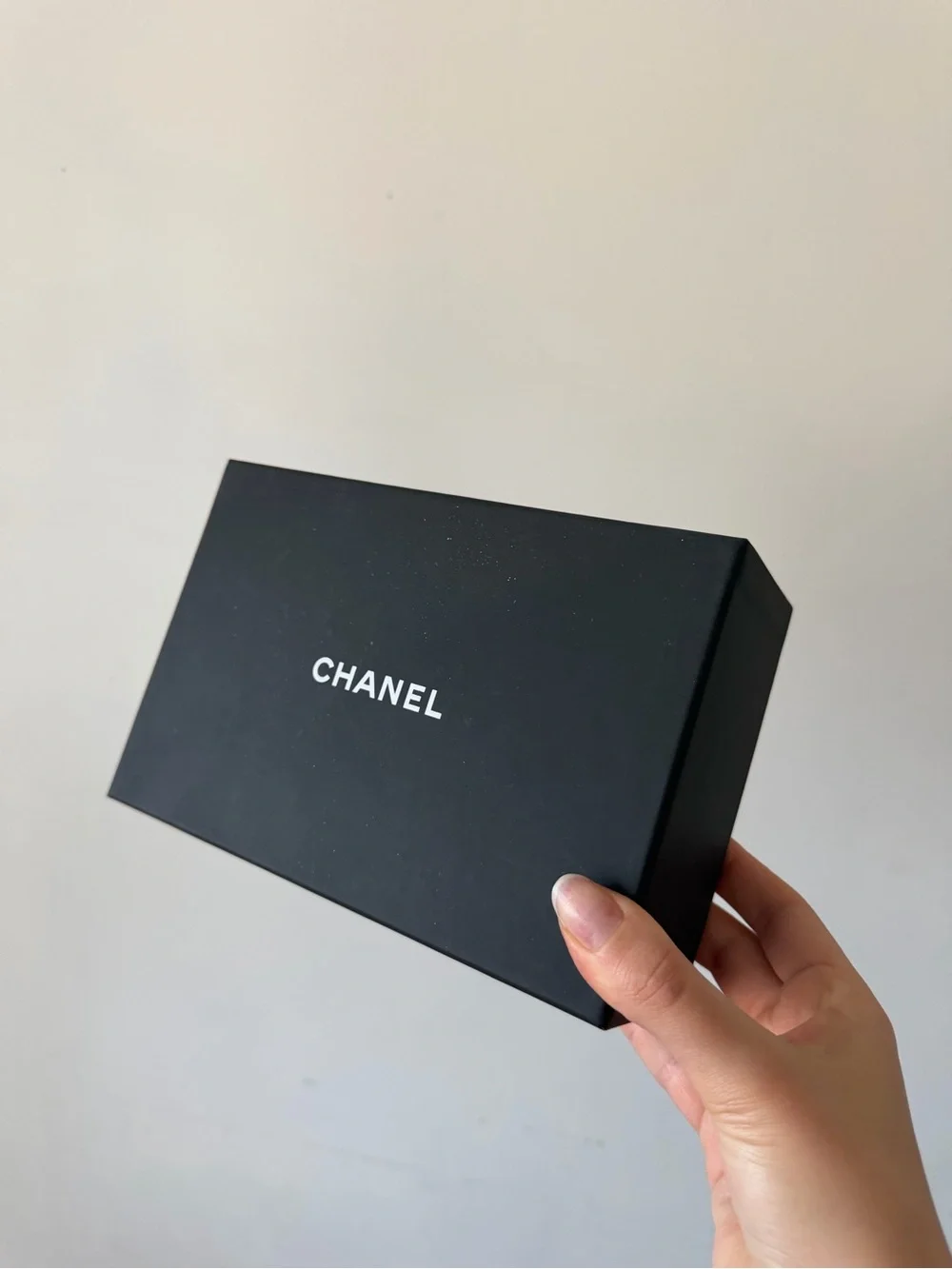CHANEL Black Box with White Logo